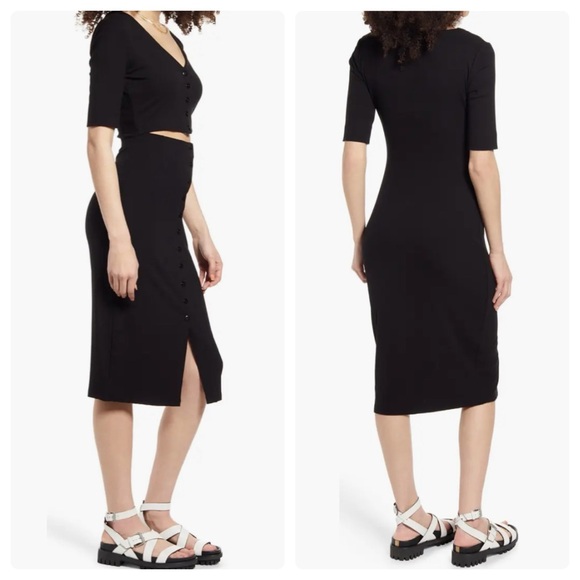 BP. Nordstrom Cutout Rib Dress - Picture 2 of 8